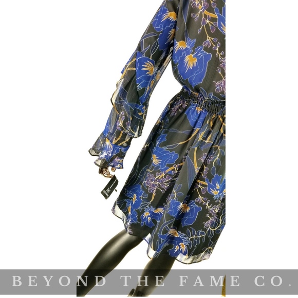 LAST ONE! I.N.C Ruffled Sleeve Chiffon Flare Dress - Picture 6 of 6